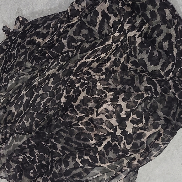 Accessories - 🔄 Black Leopard 🐆 Chiffon Beaded Scarf - 🔄 Bundle Item